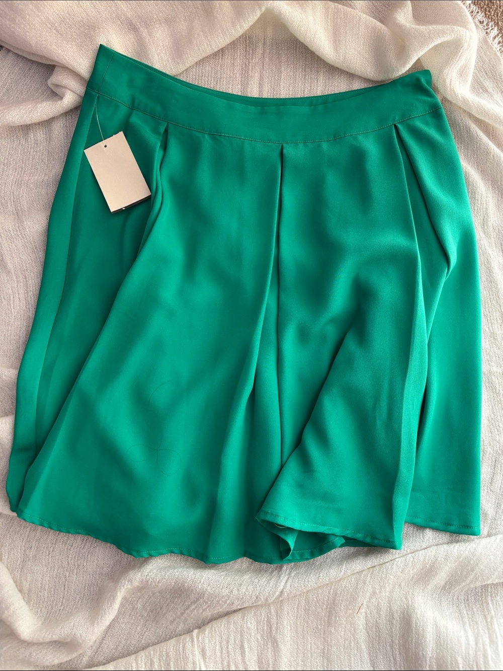 Women’s Flowy Green Pleated Skirt